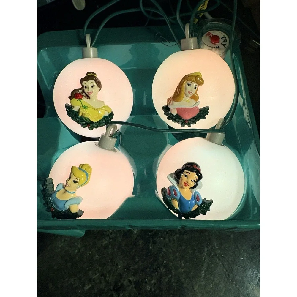 Gemmy Disney OG PRINCESS Color Change String Lights Electric Plug Or Battery VTG